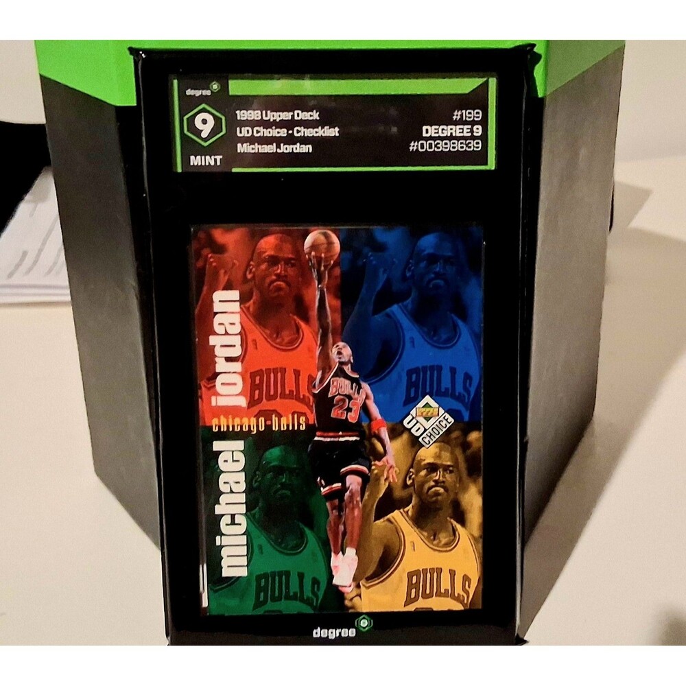 1998 Upper Deck UD Choice Michael Jordan Checklist #199 (Degree Grade 9 MINT)